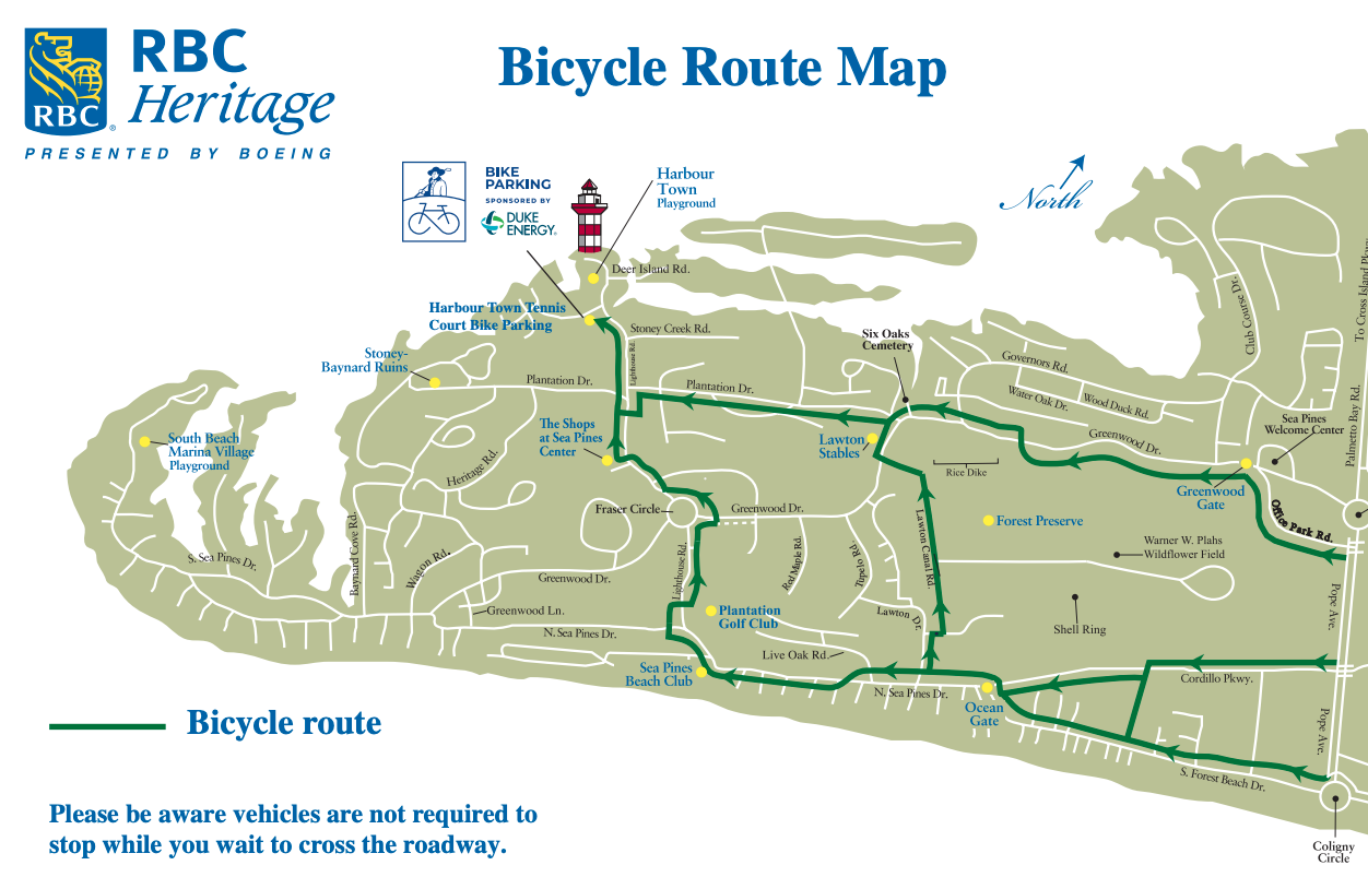 Biking to RBC Heritage